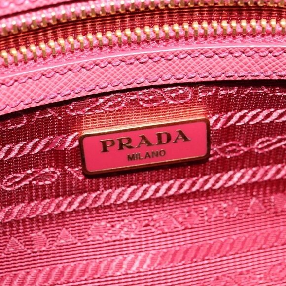 PRADA Shoulder Bag Safiano leather Pink Gold BT1010 Auth 137816 - Picture 10 of 16